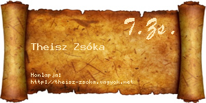 Theisz Zsóka névjegykártya